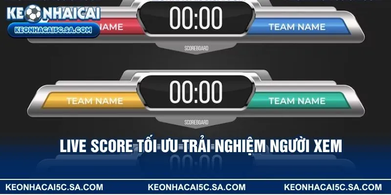 Live score tối ưu trải nghiệm người xem