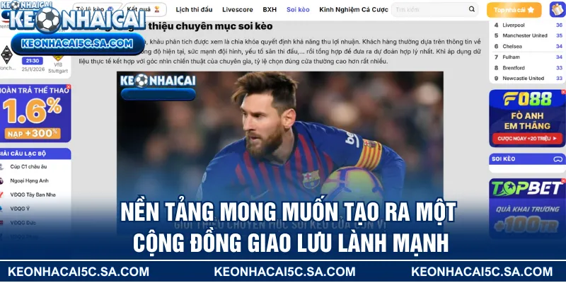 Nền tảng mong muốn tạo ra một cộng đồng giao lưu lành mạnh