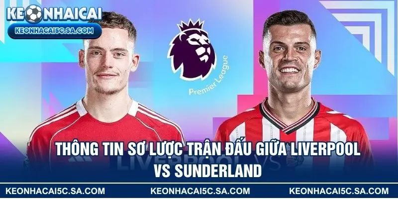 Thông tin sơ lược trận đấu giữa Liverpool vs Sunderland